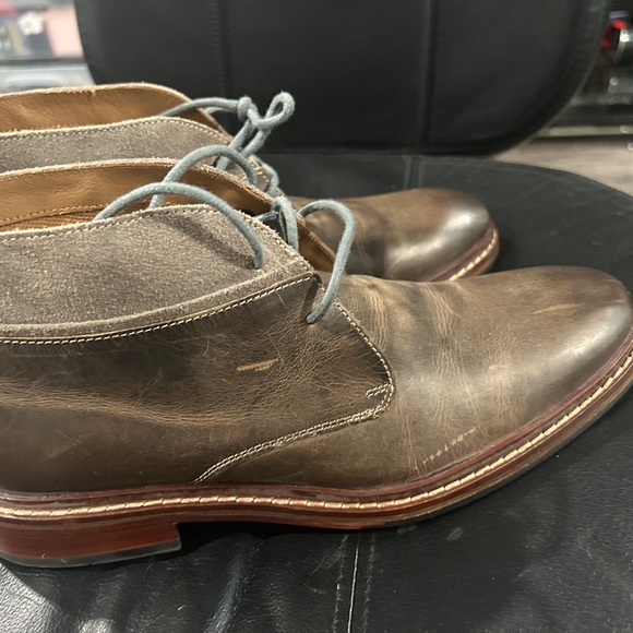 Cole Haan Men's Brown Leather Chukka Boots with Tan Collar - Picture 6 of 15